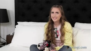 Great First Porn! Quirky Girl Maddy Got A Really Tight Pussy, So Good That Our Big Stud Had To Control His Orgasm &Amp; He Just Exploded In Her First Facial Ever! Full Video At Excogi.com!