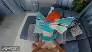 Vr Conk: Ginger Babe In Costume Fucks In Winx Cosplay Porn Parody